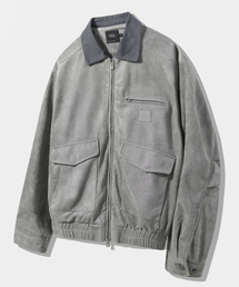 DIMITRI BLACK（ディミトリブラック）の「2WAYフェードウォッシングデトロイトスエードジャケット_グレー（MA-1）」