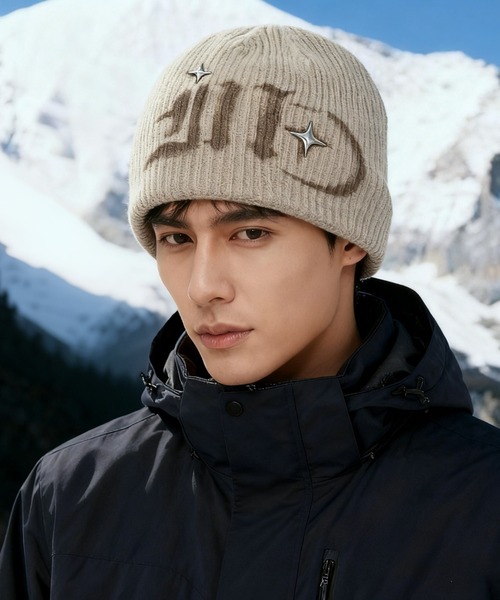 セール】ロゴ スタッズ ビーニー（ニットキャップ/ビーニー）｜DEVICE