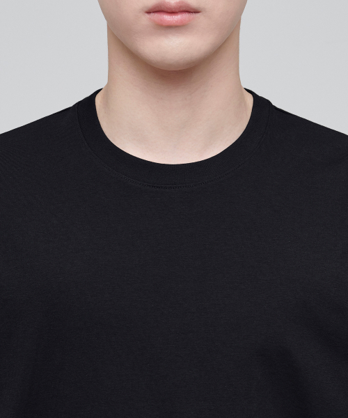 MUSINSA STANDARD（ムシンサスタンダード）の「[クールタンダード] クルーネック長袖Tシャツ [ブラック]（Tシャツ/カットソー・メンズ・その他・XXX-LARGE/SMALL/MEDIUM/LARGE/X-LARGE/XX-LARGE）」の4枚目の写真