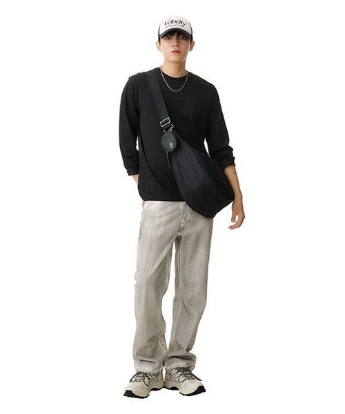 MUSINSA STANDARD（ムシンサスタンダード）の「[クールタンダード] クルーネック長袖Tシャツ [ブラック]（Tシャツ/カットソー・メンズ・その他・XXX-LARGE/SMALL/MEDIUM/LARGE/X-LARGE/XX-LARGE）」の20枚目の写真