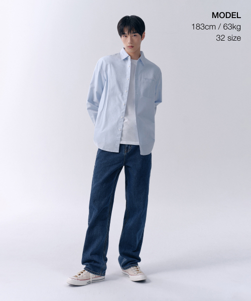 MUSINSA STANDARD（ムシンサスタンダード）の「レギュラーフィットデニムパンツ[ミディアムインディゴ]（デニムパンツ・メンズ・その他・29/30/31/33/26/27/28/40/38/42/36/34/32）」の22枚目の写真
