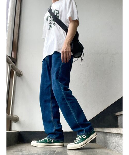 MUSINSA STANDARD（ムシンサスタンダード）の「レギュラーフィットデニムパンツ[ミディアムインディゴ]（デニムパンツ・メンズ・その他・29/30/31/33/26/27/28/40/38/42/36/34/32）」の12枚目の写真