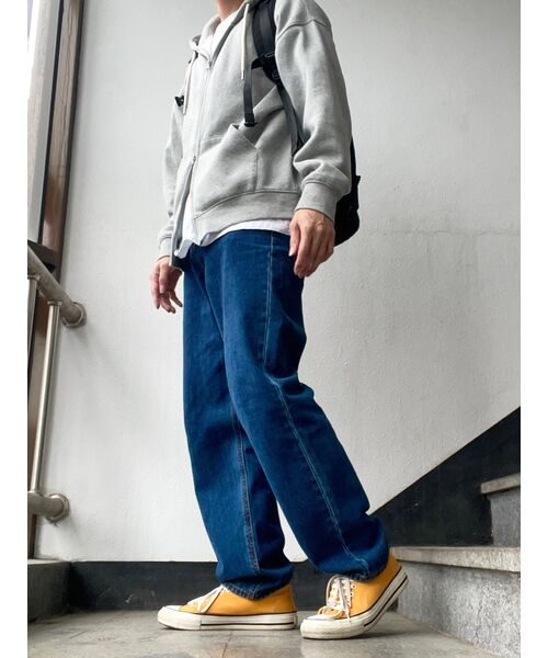 MUSINSA STANDARD（ムシンサスタンダード）の「レギュラーフィットデニムパンツ[ミディアムインディゴ]（デニムパンツ・メンズ・その他・29/30/31/33/26/27/28/40/38/42/36/34/32）」の15枚目の写真