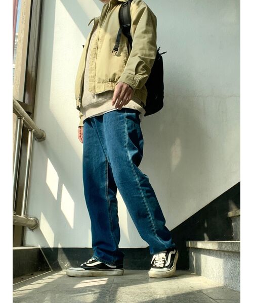 MUSINSA STANDARD（ムシンサスタンダード）の「レギュラーフィットデニムパンツ[ミディアムインディゴ]（デニムパンツ・メンズ・その他・29/30/31/33/26/27/28/40/38/42/36/34/32）」の7枚目の写真