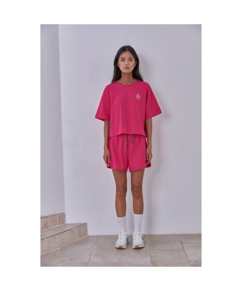 THE GREEN LAB（ザグリーンラボ）の「エッセンシャルクロップ半袖Tシャツ[ピンク]（Tシャツ/カットソー・レディース・その他・FREE）」の9枚目の写真