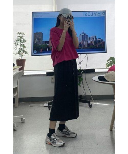 THE GREEN LAB（ザグリーンラボ）の「エッセンシャルクロップ半袖Tシャツ[ピンク]（Tシャツ/カットソー・レディース・その他・FREE）」の14枚目の写真