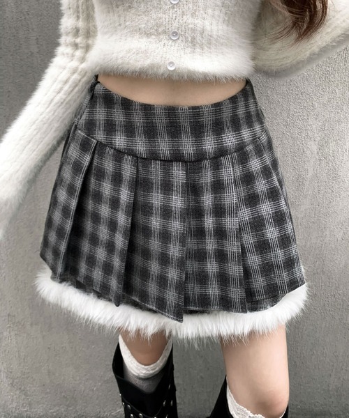 VEILA（ヴェイラ）の「チェック柄ミニスカート（スカート・レディース・グレー/ブラウン・M/L）」の18枚目の写真