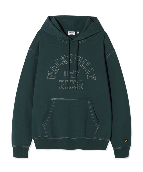 Wacky WiLLy(ワッキーウィリー)の「タイポグラフィックステッチフードスウェットグリーン(パーカー・レディース・その他・SMALL/MEDIUM/LARGE/X-LARGE)」の2枚目の写真