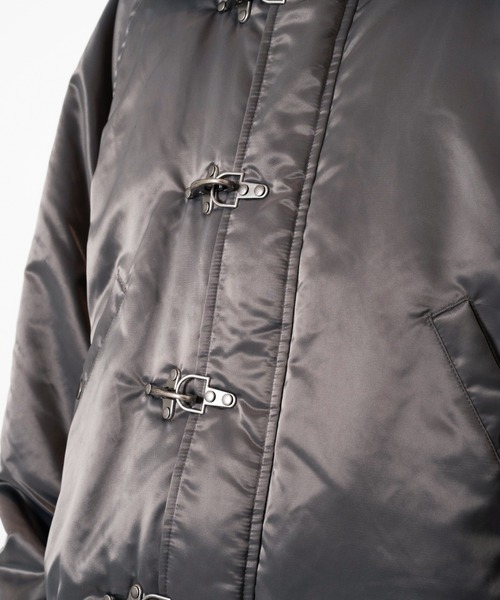Camphor wood（カンファーウッド）の「DETACHABLE COLLAR FIREMAN BOMBER JACKET / 【襟取り外し可能】ファイヤーマンボンバージャケット（ブルゾン・メンズ・チャコール/カーキ・SMALL/MEDIUM/LARGE）」の22枚目の写真