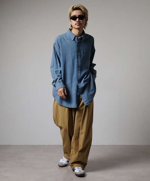 OMNES(オムネス)の「ウォッシュ加工&ノーマル加工 ダンプサーカスパンツ(その他パンツ・メンズ・インディゴブルー/ベージュ系その他/アイボリー系・M/L)」の5枚目の写真