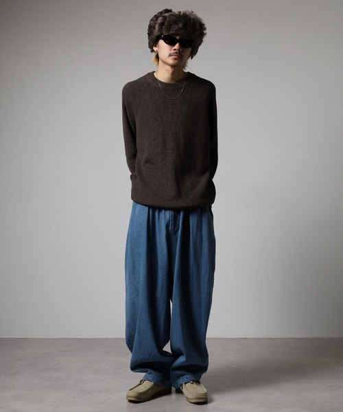 OMNES(オムネス)の「ウォッシュ加工&ノーマル加工 ダンプサーカスパンツ(その他パンツ・メンズ・インディゴブルー/ベージュ系その他/アイボリー系・M/L)」の14枚目の写真