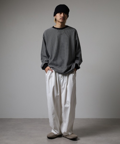 OMNES(オムネス)の「ウォッシュ加工&ノーマル加工 ダンプサーカスパンツ(その他パンツ・メンズ・インディゴブルー/ベージュ系その他/アイボリー系・M/L)」の9枚目の写真