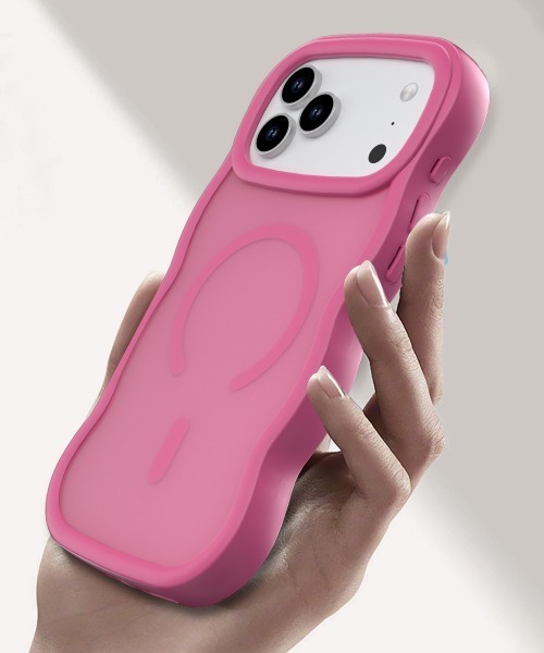 Fun & Daily(ファンアンドデイリー)の「Magsafe対応 Wave iPhone Case 16 17 Plus Pro ProMax Air(スマホケース/カバー・レディース・グレー/ブラック/ピンク・iPhone 16 Plus/iPhone 16 Pro/iPhone 16 Pro Max/iPhone 17/iPhone 17 Pro/iPhone 17 Pro Max/iPhone Air/iPhone 16e/iPhone 16)」の3枚目の写真
