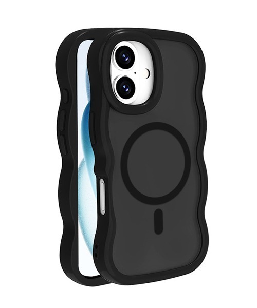 Fun & Daily(ファンアンドデイリー)の「Magsafe対応 Wave iPhone Case 16 17 Plus Pro ProMax Air(スマホケース/カバー・レディース・グレー/ブラック/ピンク・iPhone 16 Plus/iPhone 16 Pro/iPhone 16 Pro Max/iPhone 17/iPhone 17 Pro/iPhone 17 Pro Max/iPhone Air/iPhone 16e/iPhone 16)」の4枚目の写真