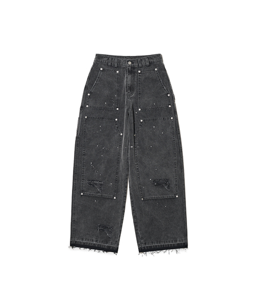 DEFGARMENTS（デフグラメンツ）の「カーパンダーヴィンテージパンツ[2カラー]（その他パンツ・レディース・アイボリー/ブラック・X-SMALL/SMALL/MEDIUM/LARGE）」の2枚目の写真