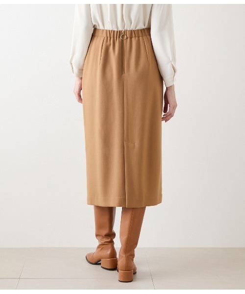 NEWYORKER（ニューヨーカー）の「【ストレッチ】ウールブレンドダブルクロス ロングタイトスカート（スカート・レディース・キャメル/ネイビー・9号/11号）」の4枚目の写真