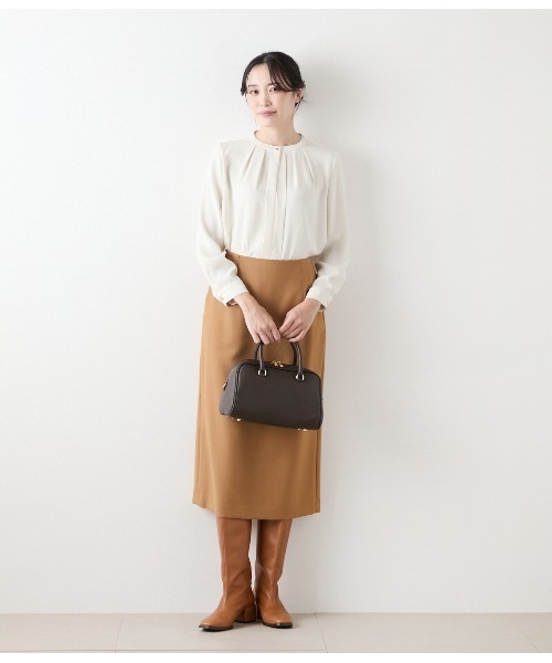 NEWYORKER（ニューヨーカー）の「【ストレッチ】ウールブレンドダブルクロス ロングタイトスカート（スカート・レディース・キャメル/ネイビー・9号/11号）」の14枚目の写真