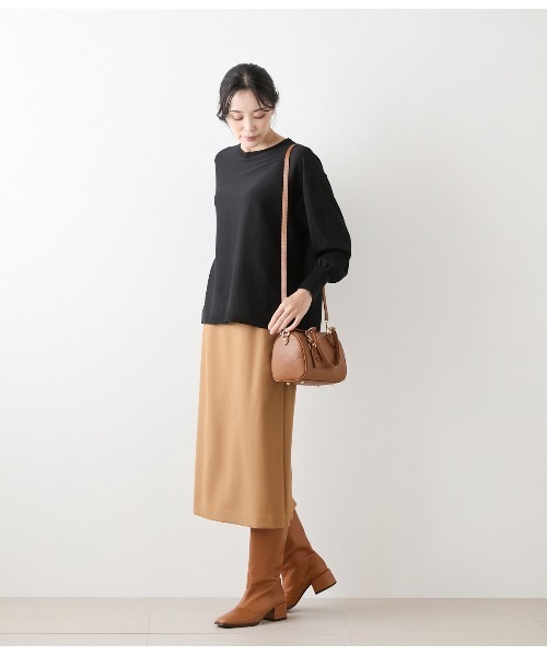 NEWYORKER（ニューヨーカー）の「【ストレッチ】ウールブレンドダブルクロス ロングタイトスカート（スカート・レディース・キャメル/ネイビー・9号/11号）」の15枚目の写真