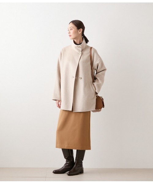 NEWYORKER（ニューヨーカー）の「【ストレッチ】ウールブレンドダブルクロス ロングタイトスカート（スカート・レディース・キャメル/ネイビー・9号/11号）」の17枚目の写真