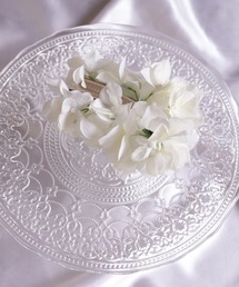 Salon de Lilas（サロンドリラ）の「紫陽花のバナナクリップWHITE  水引き 髪飾り（バレッタ/ヘアクリップ）」