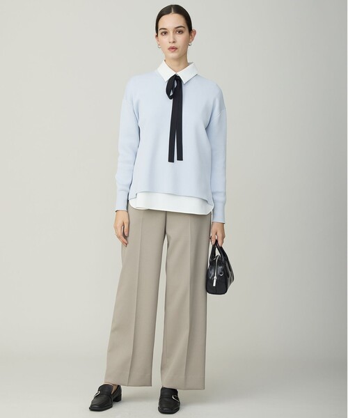 ICB(アイシービー)の「ハイツイストダブルクロス ワイドパンツ(その他パンツ・レディース・ネイビー系/モスグリーン系・6/4)」の13枚目の写真