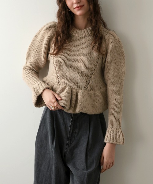 ドノバン（DONOBAN）/【Donoban】ハンドメイドパフニット ハンドメイドパフニット（ニット/セーター）｜DONOBAN（ドノバン）の