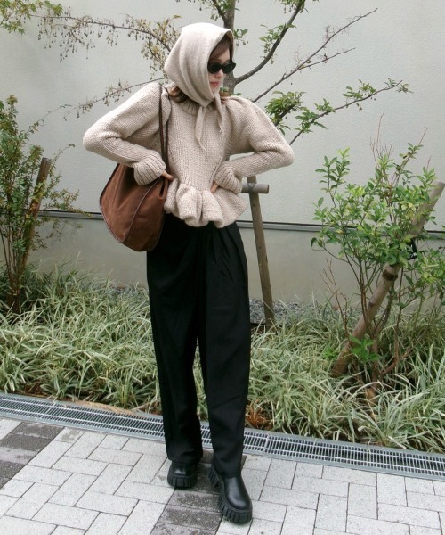 【新品】DONOBAN ハンドメイドパフニット　ホワイト Donoban】ハンドメイドパフニット | ドノバン(DONOBAN) | マルイウェブ