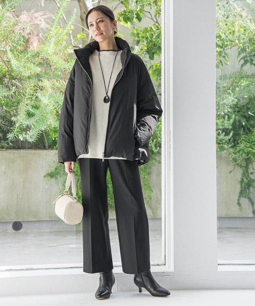 LAUTREAMONT(ロートレアモン)の「スタンドカラーダウンブルゾン≪WEB限定11号サイズ≫(ダウンジャケット/コート・レディース・ブラック/オフホワイト/ブラウン・9号)」の10枚目の写真