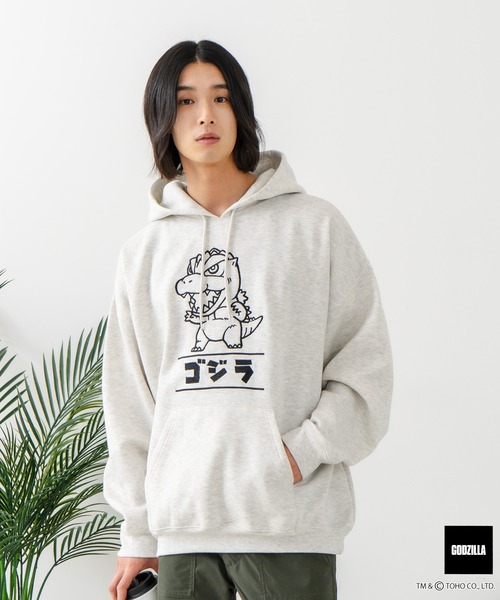 LB/S （エルビーエス）の「【GODZILLA/ゴジラ】ゴジラ キングギドラ オリジナルデザイン ビッグシルエット 裏起毛 プルオーバーパーカー フーディー ドロップショルダー オーバーサイズ（パーカー・メンズ・ブラック系その他/ブルー系その他2/グレー系その他2/ベージュ系その他・MEDIUM/LARGE/X-LARGE）」の22枚目の写真