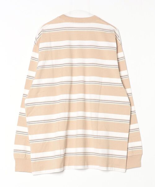 A BATHING APE(アベイシングエイプ)の「STRIPE ONE POINT RELAXED FIT POCKET LS TEE(Tシャツ/カットソー・メンズ・ブラック/ネイビー/ベージュ・XX-LARGE/X-LARGE/LARGE/MEDIUM/SMALL)」の10枚目の写真