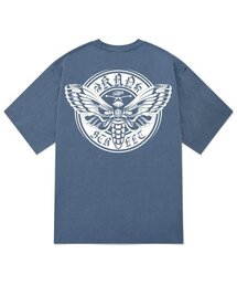 KTPN0136 ノースモス ピグメント 半袖Tシャツ - ブルー