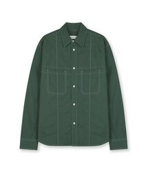 BESLOW（ビースロー）の「COTTON STITCHED MILITARY SHIRT GREEN（シャツ/ブラウス）」