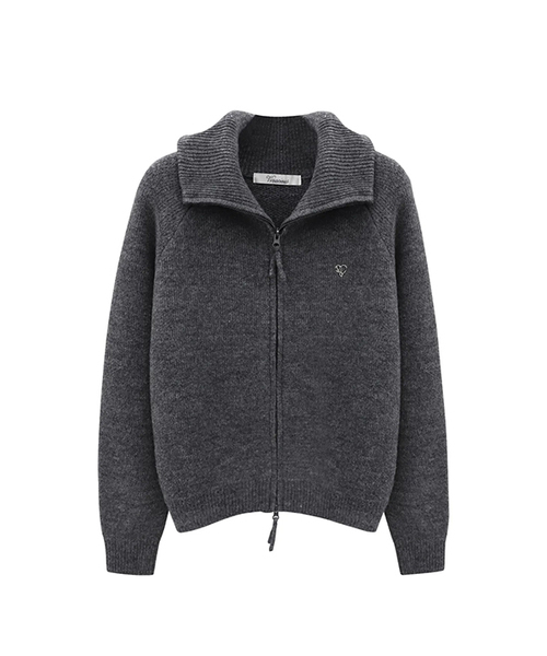 Vivacious(ビバシャス)の「Rose Mignon Zip-up_3Colors(カーディガン/ボレロ・レディース・ピンク/ブラウン/チャコール・FREE)」の2枚目の写真