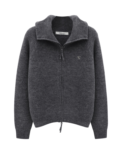 Vivacious(ビバシャス)の「Rose Mignon Zip-up_3Colors(カーディガン/ボレロ・レディース・ピンク/ブラウン/チャコール・FREE)」の8枚目の写真