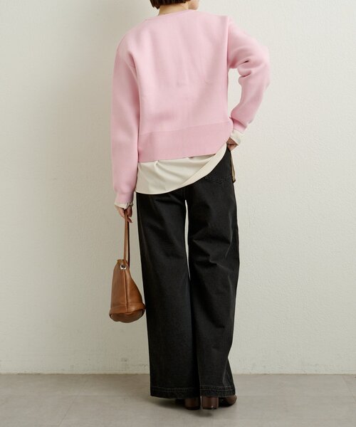 Omekashi（オメカシ）の「スウェットライクボタンカーディガン（カーディガン/ボレロ・レディース・アイボリー/ブラック/ブラウン/レッド/ピンク/オフホワイト/グレー・FREE）」の14枚目の写真