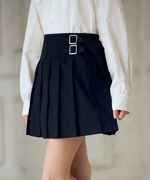 サイドベルトプリーツスカート（スカート）｜Amourire girl（アム