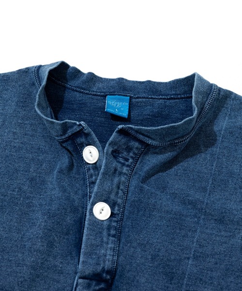 Good On（グッドオン）の「Good On/グッドオン　LS HEAVY HENLEY TEE INDIGO SHAVE（Tシャツ/カットソー・メンズ・ブルー系その他・MEDIUM/LARGE/X-LARGE）」の2枚目の写真
