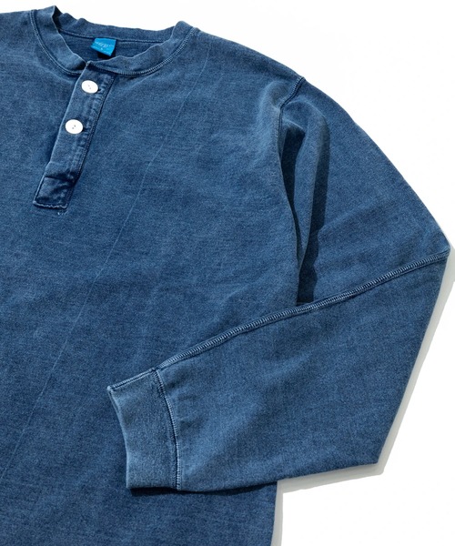 Good On（グッドオン）の「Good On/グッドオン　LS HEAVY HENLEY TEE INDIGO SHAVE（Tシャツ/カットソー・メンズ・ブルー系その他・MEDIUM/LARGE/X-LARGE）」の5枚目の写真