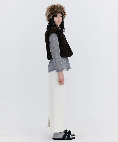 WNDERKAMMER(ブンダーカンマー)の「ベーシックロングスカート_クリーム(スカート・レディース・その他・SMALL/MEDIUM)」の3枚目の写真