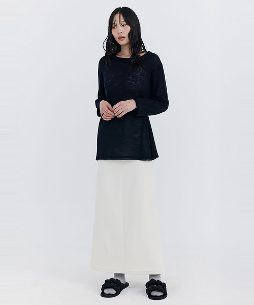 WNDERKAMMER(ブンダーカンマー)の「ベーシックロングスカート_クリーム(スカート・レディース・その他・SMALL/MEDIUM)」の6枚目の写真