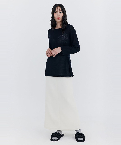 WNDERKAMMER(ブンダーカンマー)の「ベーシックロングスカート_クリーム(スカート・レディース・その他・SMALL/MEDIUM)」の7枚目の写真