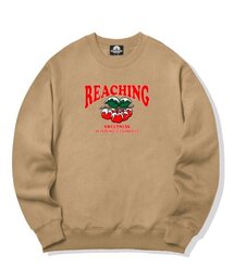 スノウイチェリーグラフィック クルーネック - ベージュ