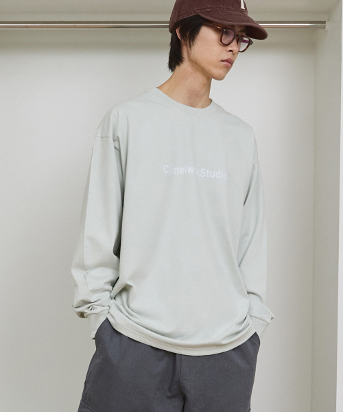 CAMEL WORK(キャメルワーク)の「キャメルレタリングロゴ長袖Tシャツ(ミント)(Tシャツ/カットソー・メンズ・その他・LARGE)」の1枚目の写真