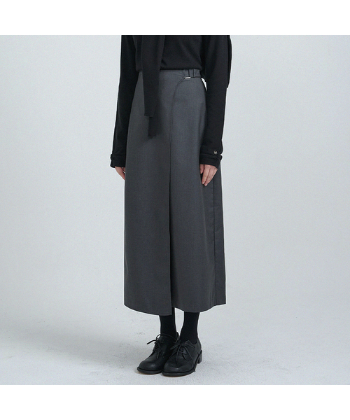 MICANE（ミケーネ）の「ノエミビジョ ラップロングスカート（スカート・レディース・ブラック/チャコール・MEDIUM/LARGE/X-LARGE/XX-LARGE/X-SMALL/SMALL）」の2枚目の写真