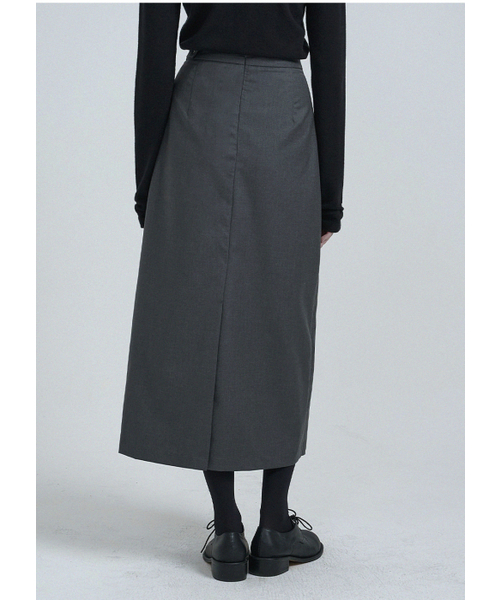 MICANE（ミケーネ）の「ノエミビジョ ラップロングスカート（スカート・レディース・ブラック/チャコール・MEDIUM/LARGE/X-LARGE/XX-LARGE/X-SMALL/SMALL）」の8枚目の写真