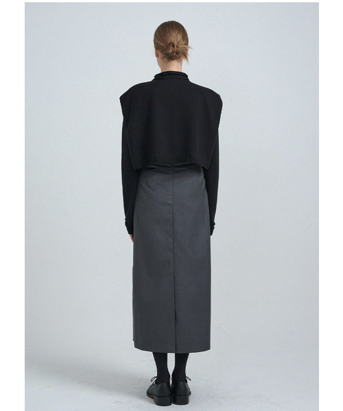 MICANE（ミケーネ）の「ノエミビジョ ラップロングスカート（スカート・レディース・ブラック/チャコール・MEDIUM/LARGE/X-LARGE/XX-LARGE/X-SMALL/SMALL）」の10枚目の写真