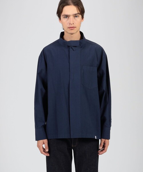 kolor BEACON（カラービーコン）の「kolor BEACON コットンブロード スタンドカラーシャツ（シャツ/ブラウス・メンズ・ダークブルー・1）」の3枚目の写真