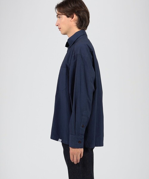 kolor BEACON（カラービーコン）の「kolor BEACON コットンブロード スタンドカラーシャツ（シャツ/ブラウス・メンズ・ダークブルー・1）」の4枚目の写真