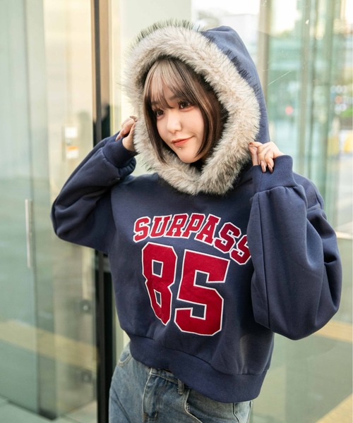 最終値下げ！早い者勝ち！REFREM☆Dカン ロゴテープ ファーコート パーカー 最終値下げ！早い者勝ち！REFREM☆Dカン ロゴテープ ファーコート