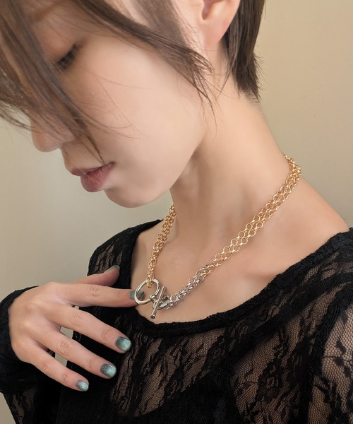 styiro（スタイロ）の「【新色追加&リニューアル】ゴールド×シルバーメタルマンテル2WAYネックレス【ご要望反映アイテム】（ネックレス・レディース・シルバー×ゴールド/シルバー/ゴールド系その他・FREE）」の18枚目の写真